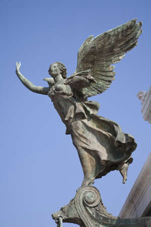 Detail of monument to Vittorio Emanuele the second by Piazza Venezia in the heart of Rome - Italy.