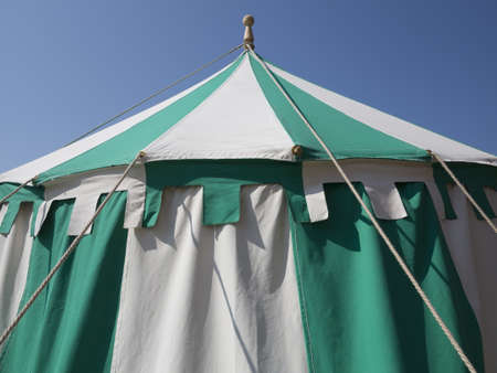 Detail of medieval tent during the Danehof Market in Nyborg, Denmark.の写真素材