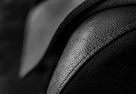 Texture of faux black leather or dermantin. Abstract backgroundの写真素材
