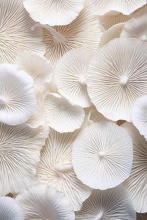 Macro Magic. Mycologist's Close-Up of Fungiの素材