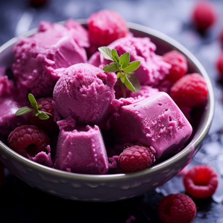 Irresistible Cherry Magic. Ice Cream and Waffle Cone Fantasy.の素材