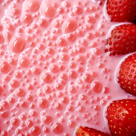 Milkshake Mix. Strawberries, Yogurt, and Creamy Loveの素材