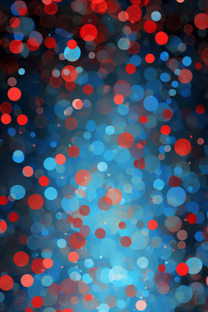 Abstract Blue-Silver Shine Glittering Bulbs Bokeh Backgroundの素材