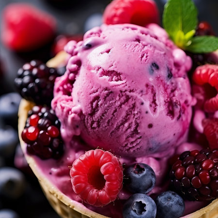 Strawberry Ice Cream Scoop Adventure for Your Design.の素材