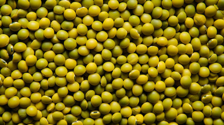 The Essence of Green. Fresh Peas Isolated in Styleの素材