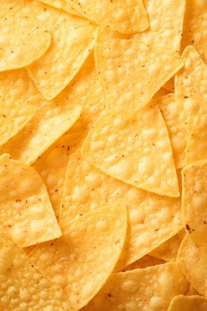 Nachos chips background, chips closeupの素材