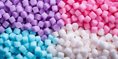 Culinary Excellence. Jelly Candy Cubes on White Canvasの素材
