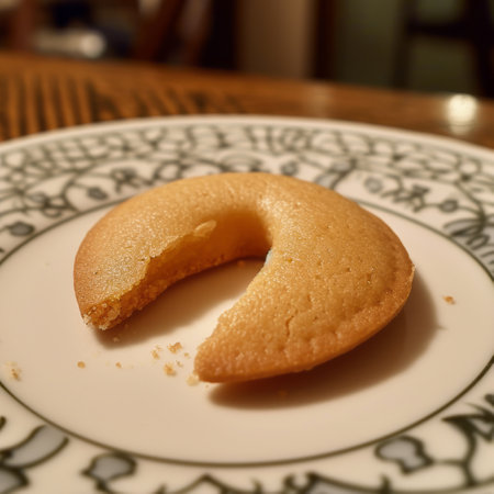 Butter cookies on a white plate. Close up. Selective focus.の素材