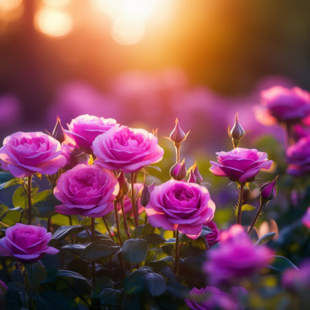 Roses in the garden, Roses are beautiful with a beautiful sunny day.の素材