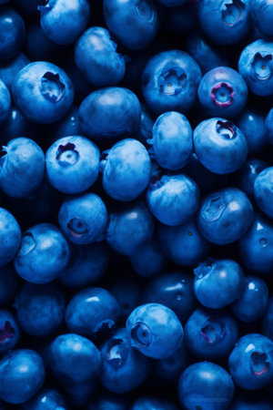 Rainy Blueberries. A Vegetarian's Dreamの素材