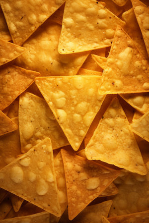 Savor the Flavor. Tortilla Chips Up Closeの素材