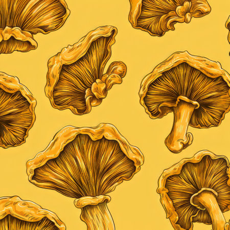 Mushroom Madness. A Cool Autumn Print for Your Clothes.の素材