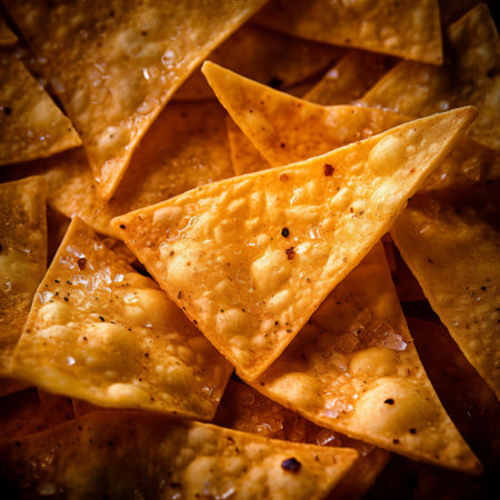 Triangular Treats. Cheesy Nachos Galoreの素材