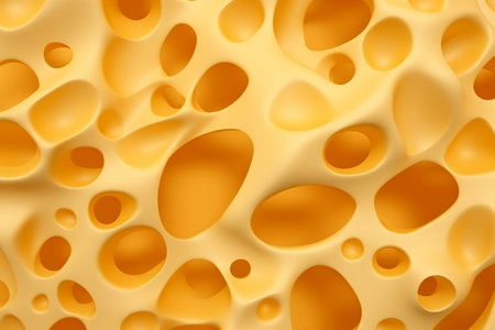 Up Close with Swiss Cheese. Large Holes in Focusの素材