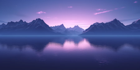 Serenade of Peaks Captivating Lake and Majestic Mountainsの素材