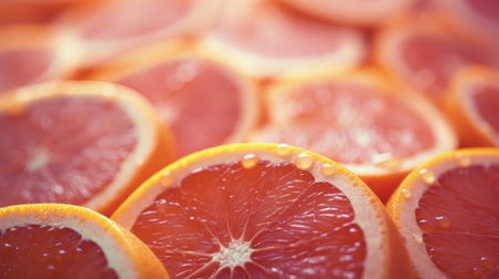 Slices of lemon, orange, grapefruit. Citrus pattern.の素材