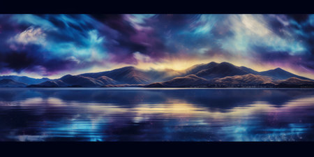 Tranquil Peaks Serene Lake, Majestic Mountain Landscapeの素材
