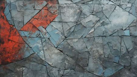 Red Arrow Journey. Passionate Abstract Exploration in Oilの素材