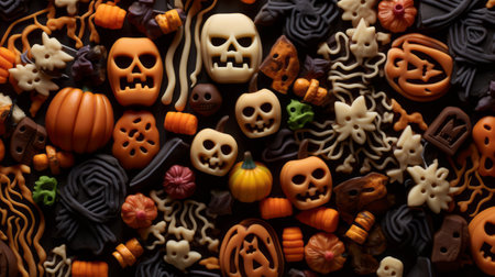 Creepy Creations. Chef's Halloween Thematic Digital Artの素材