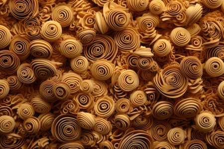 A Glimpse into Culinary Art. Raw Pasta Tubules Shineの素材