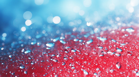 Abstract Orange Hue Bokeh Blue-Silver Glittering Lightsの素材