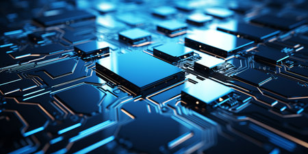 World Network Hi-Tech Virtual Binary Web Glob Blue Background.の素材