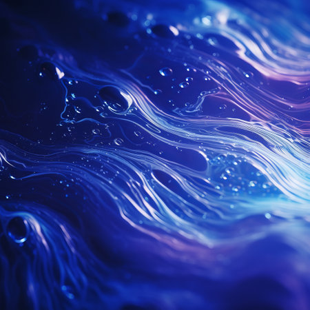 Abstract Iridescent Lines. Multicolored Water Splashの素材