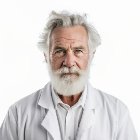 Nervous and Disapproving Doctor in Professional Attireの素材