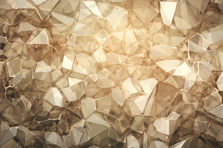 Abstract background of gold polygonal mosaic.の素材