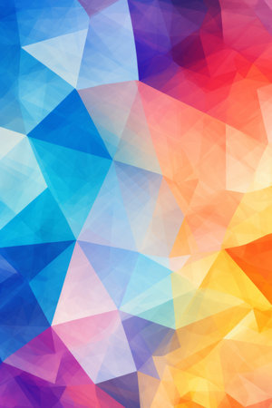 abstract background consisting of colored triangles and lines,の素材