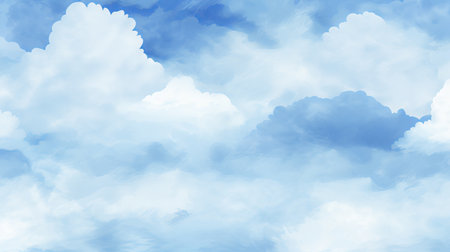 Blue sky background with white clouds. Cumulus clouds in the skyの素材