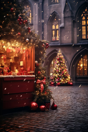 Christmas market in the old townの素材