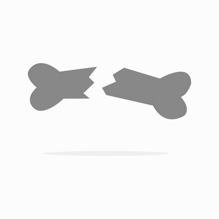 Broken bone illustration.のイラスト素材