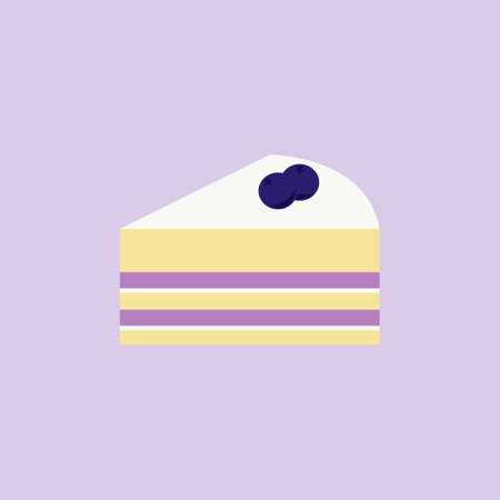 piece of blueberry cakeの写真素材