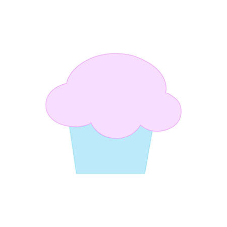 Confectionery line icon, cupcakeのイラスト素材