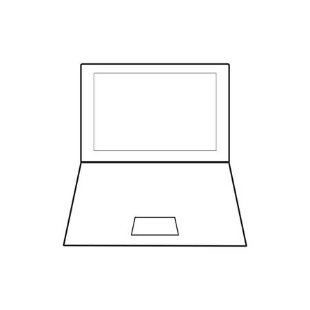 Labtop icon on white backgroundのイラスト素材