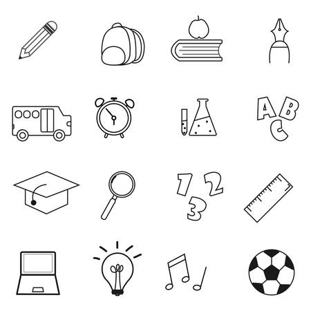 Education icon set.のイラスト素材