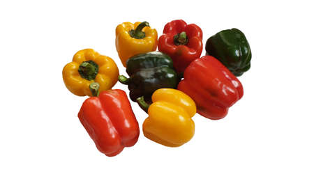 Colorful sweet bell peppers,sells at market.の写真素材