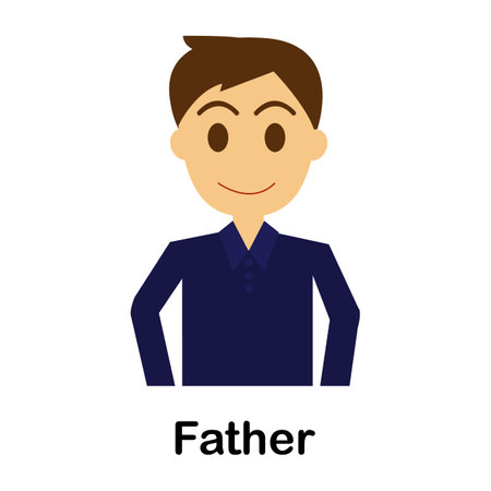 Fahter icon. Flat illustration of fahter vector icon for web designのイラスト素材
