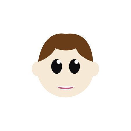 Avatar of a man in a flat style. Vector illustration.のイラスト素材