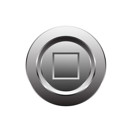 Stop button vector icon. Stop button vector icon. Stop button vector iconのイラスト素材