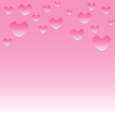 valentine's day background with pink hearts. vector illustration.のイラスト素材