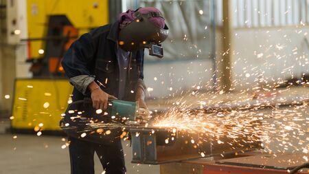 Human Work Steel Grinder in factory