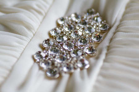 Decorations dress, rhinestones, diamonds shine brightly in/の写真素材