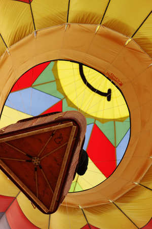 Hot air balloon with a different perspectiveの写真素材
