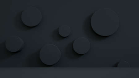 3d rendering minimal dark grey background scene, minimal abstract backgroundの写真素材