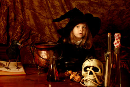 Little girl in with costumeの写真素材