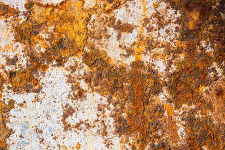 Close-up photo of an old plate, rust pattern texture