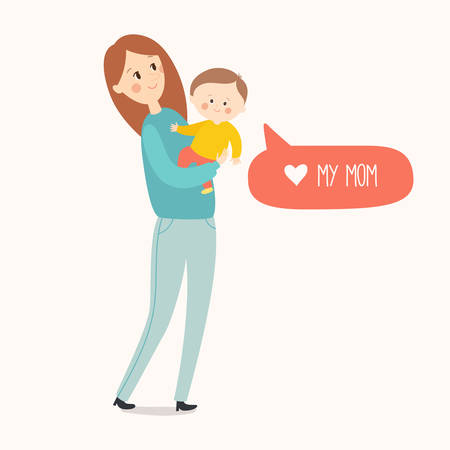 Mother and baby iconのイラスト素材