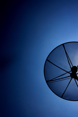 Silhouette of Satellite Antennaの写真素材